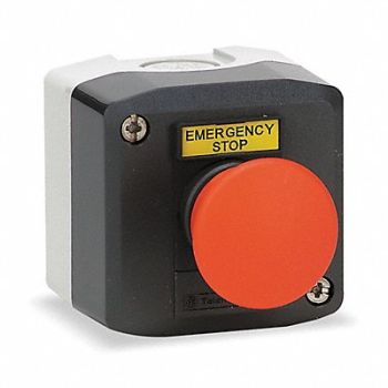 SCHNEIDER ELECTRIC Push Buttn Cntrl Station 1NC Mushrm Head, 6HK26