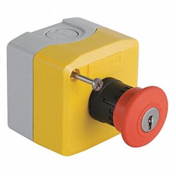 SCHNEIDER ELECTRIC Push Button Cntrl Station 1NC Mshrm Head, 6HK36