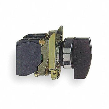 SCHNEIDER ELECTRIC Non-Illum Selector Switch Metal 2NO 3P, 6HK69