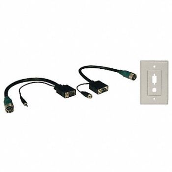 TRIPP LITE SVGA/3.5mm Connector Kit SVGA Wall Plate, 6HKN3