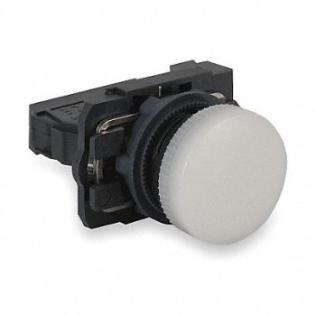 SCHNEIDER ELECTRIC Pilot Light Complete 22mm White, 6HL71