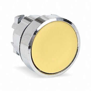 SCHNEIDER ELECTRIC H6990 Pushbutton 22mm YLW Maintained Flush, 6HN65