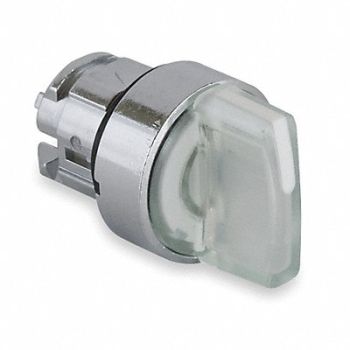 SCHNEIDER ELECTRIC Illum Selector Switch 3 Pos 22mm White, 6HP02