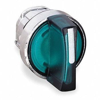 SCHNEIDER ELECTRIC Illum Selector Switch 3 Pos 22mm Green, 6HP13