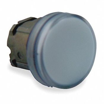 SCHNEIDER ELECTRIC Pilot Light Head White 22mm Incandescent, 6HP74