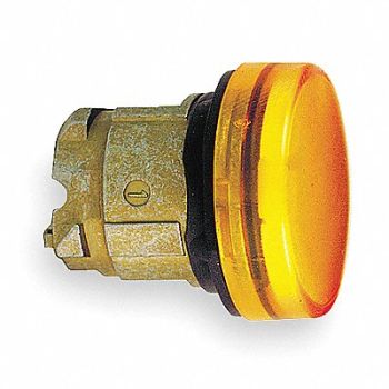 SCHNEIDER ELECTRIC Pilot Light Head Yellow 22mm Incan, 6HP80