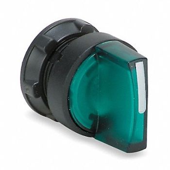 SCHNEIDER ELECTRIC Illum Selector Switch 3 Pos 22mm Green, 6HV50