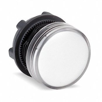 SCHNEIDER ELECTRIC Pilot Light Head White 22mm Incandescent, 6HW14