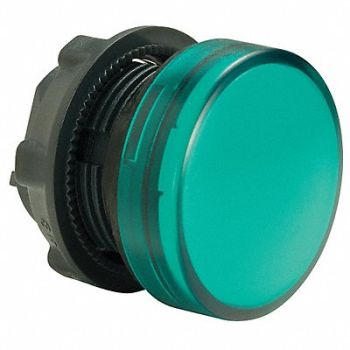 SCHNEIDER ELECTRIC Pilot Light Head Green LED, 6HW17