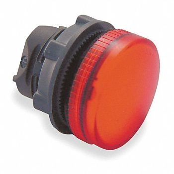 SCHNEIDER ELECTRIC Pilot Light Head Red 22mm Incandescent, 6HW18