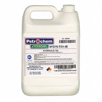 PETROCHEM Syn Hydraulic Oil Food Grade 1gal ISO 46, 6HXK5