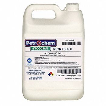 PETROCHEM Syn Hydraulic Oil Food Grade 1gal ISO 68, 6HXK8