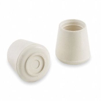 GRAINGER APPROVED Protective Leg Tips Slip-On Round PK24, 6J566