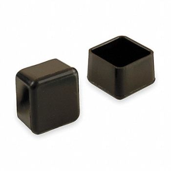GRAINGER APPROVED Protective Leg Tips Slip-On Square PK24, 6J576