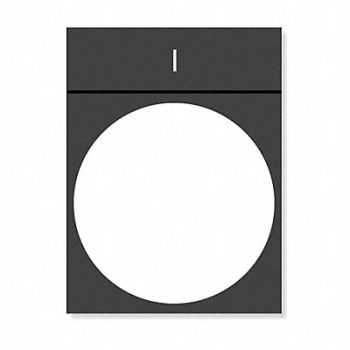 SCHNEIDER ELECTRIC Legend Plate I White/Black and Red, 6JC43
