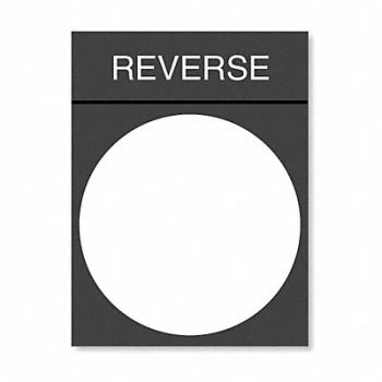 SCHNEIDER ELECTRIC Legend Plate Reverse White/Black and Red, 6JC47