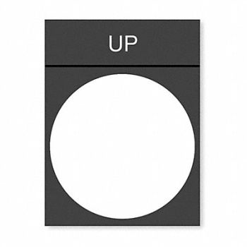 SCHNEIDER ELECTRIC Legend Plate Up White/Black and Red, 6JC48
