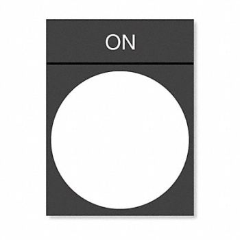 SCHNEIDER ELECTRIC Legend Plate On White/Black and Red, 6JC52