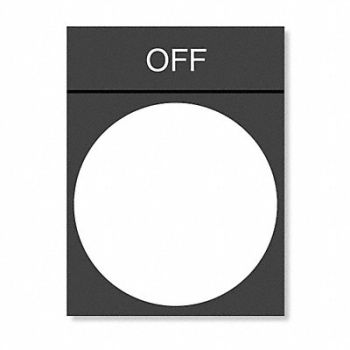 SCHNEIDER ELECTRIC Legend Plate Off White/Black and Red, 6JC53