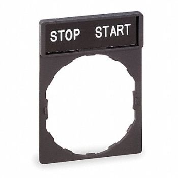 SCHNEIDER ELECTRIC Legend Plate Rectangular Stop-Start, 6JC66