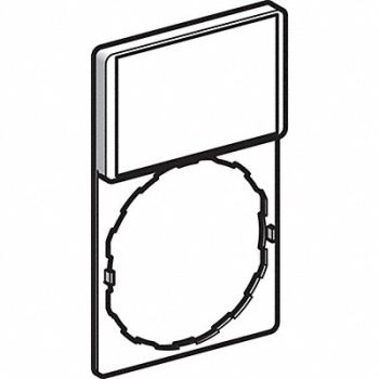 SCHNEIDER ELECTRIC Legend Plate Rectangular Black or Red, 6JC76