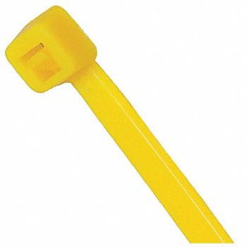 POWER FIRST Cable Tie 7.9 in Yellow PK100, 36J215
