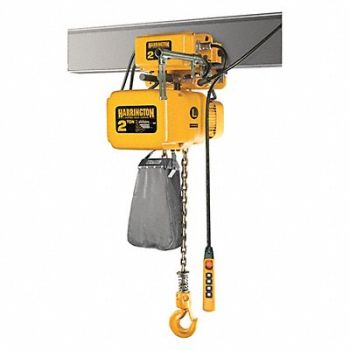 HARRINGTON Electric Chain Hoist w/Trolley 1000 lb., 6JGA1