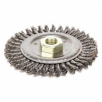 WEILER Wire Wheel Brush 4-1/2 in 3/16 in W, 6JXH8