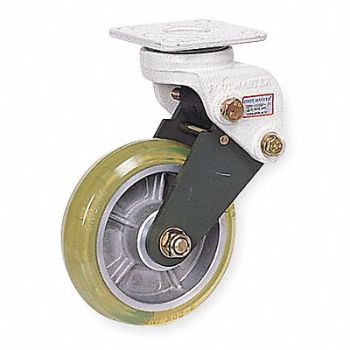 GRAINGER APPROVED Shock-Absorbing Plate Caster Rigid, 6JY71