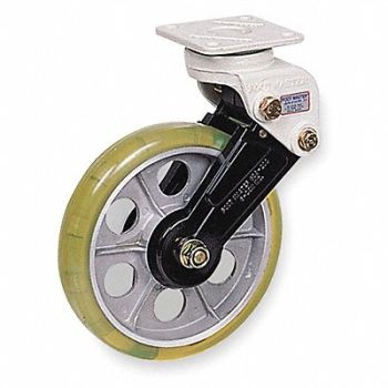 GRAINGER APPROVED Shock-Absorbing Plate Caster Rigid, 6JY79