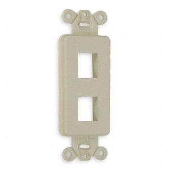 HUBBELL PREMISE WIRING Outlet Frame 2 Port High-Impact Nylon, 6KB21