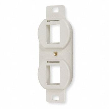 HUBBELL PREMISE WIRING Outlet Frame 2P Flush Keystone Mounting, 6KB25