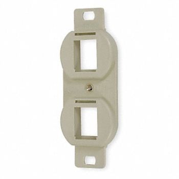 HUBBELL PREMISE WIRING Outlet Frame 2 Port High-Impact Polymer, 6KB27