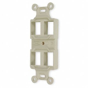 HUBBELL PREMISE WIRING Outlet Frame 4P 3.66 in H 1.46 in W, 6KB28