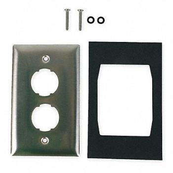 HUBBELL PREMISE WIRING Wall Plate 2port 1gang, 6KB32