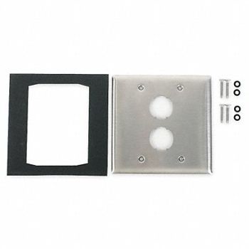 HUBBELL PREMISE WIRING Wall Plate 2port 2gang, 6KB33