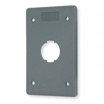 HUBBELL PREMISE WIRING Wall Plate 1port 1gang, 6KB35
