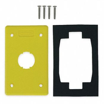 HUBBELL PREMISE WIRING Wall Plate 1port 1gang, 6KB37