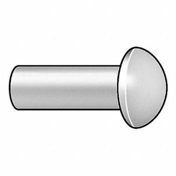 GRAINGER APPROVED Rivet Round 1/4 In Dia 2 In L PK50, 6KY24