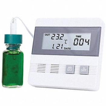 TRACEABLE Digital Therm Time/Date Max/Min Memory, 6KEA3