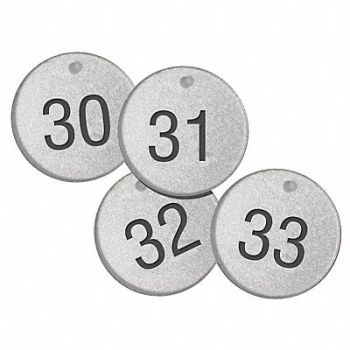 ACCUFORM Subsurface Engraved Numbered Tags PK25, 6KXN9
