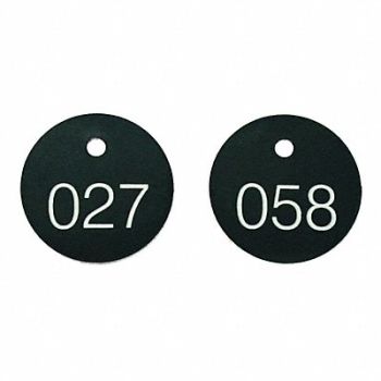 ACCUFORM Engraved Numbered Tags Plastic PK100, 6KXP2