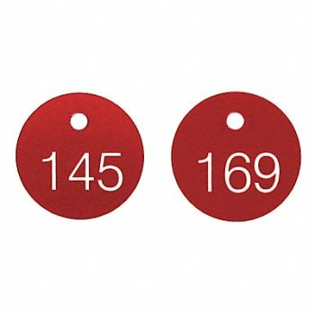 ACCUFORM Engraved Numbered Tags Plastic PK100, 6KXP8