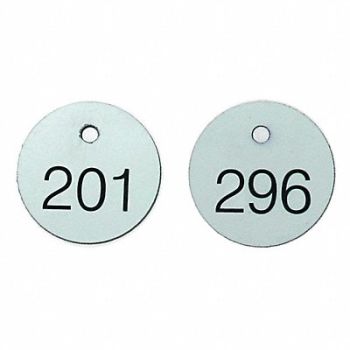 ACCUFORM Engraved Numbered Tags Plastic PK100, 6KXR1