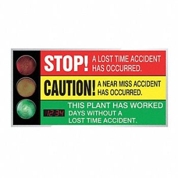 ACCUFORM Electronic Scoreboard 36x72in Grn/Rd/Ylw, 6KXW3