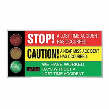 ACCUFORM Electronic Scoreboard 36x72in Grn/Rd/Ylw, 6KXW4