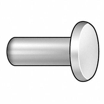 GRAINGER APPROVED Rivet Flat 1/4 Dia 1 1/2 In L PK35, 6LA59