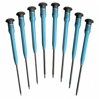 MOODY TOOL ESD Precision ScrwdrvrSt NmPcs8, 6LEV2