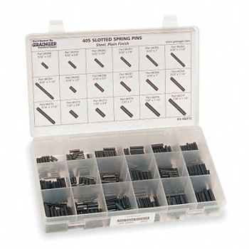 GRAINGER APPROVED Assortment Spring Pin, 6LF72