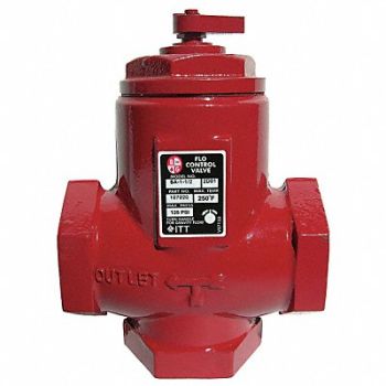 BELL GOSSETT Flo-Control Valve 1-1/4 In FNPT Iron, 6LFA8